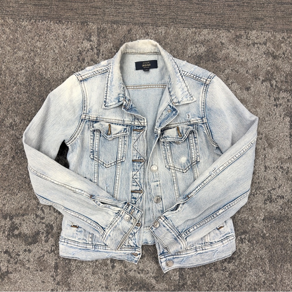 J. Crew Indigo Denim Fitted Jean Jacket - XS
